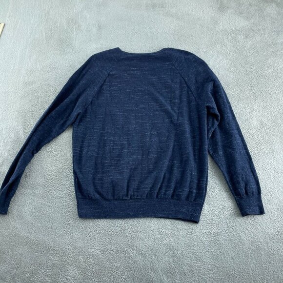 J.Crew Mercantile Mens Navy Blue Lightweight Cotton Pullover Size L 4300 - Picture 2 of 8